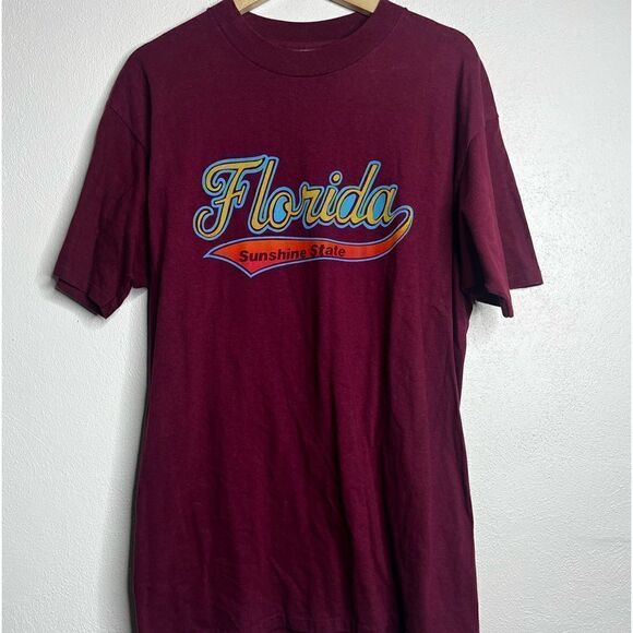 Vintage 90s Florida short sleeve t shirt men’s size XL red - Picture 1 of 6